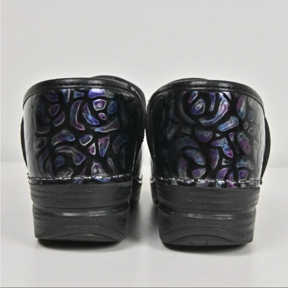 Dansko Professional XP 2.0 Night Rose Patent Leather clogs. - Picture 6 of 8